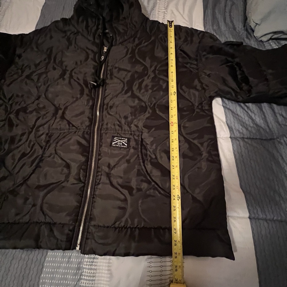 Grunt Style Woobie Hoodie Men's 2XL XXL Full Zip Quilted American Flag Patch - Picture 13 of 14